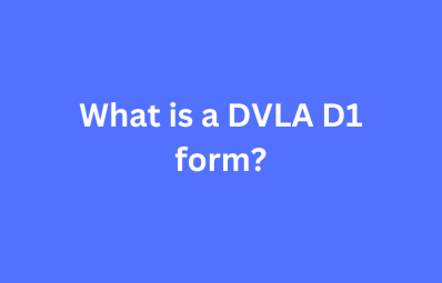 What is a DVLA D1 form?